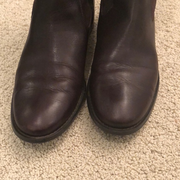 Brown leather tall boots - Picture 3 of 5